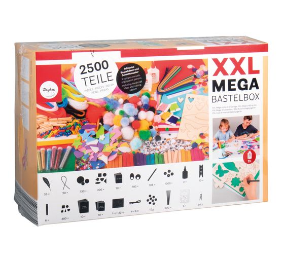 XXL Mega knutsel box, ca. 2.500 onderdelen