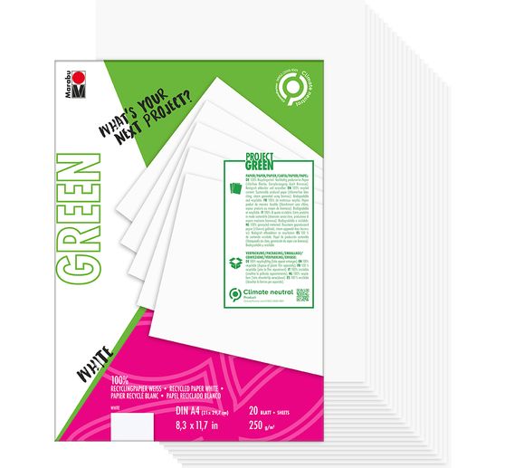 Marabu Green Papierblock White, DIN A4