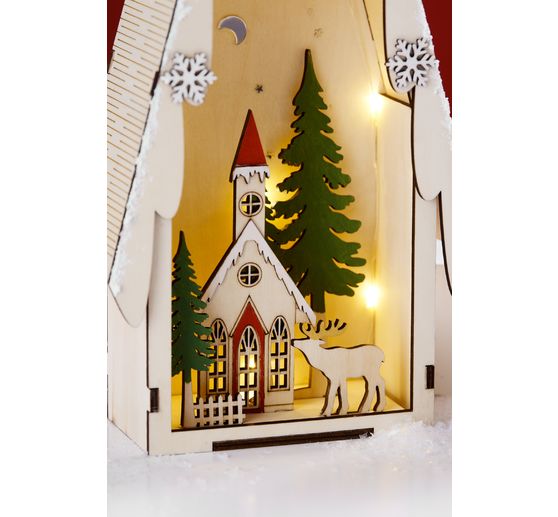 VBS Lichtertanne mit Winterszene, inkl. LED