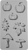 Silicone casting mould "Pumpkin, mushroom, leaf"