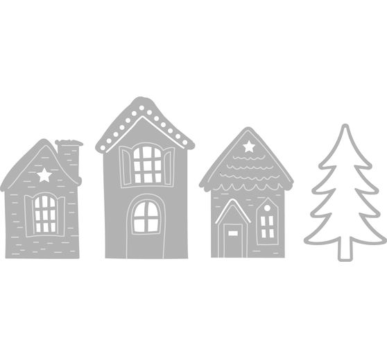 Punching template "Winter houses"