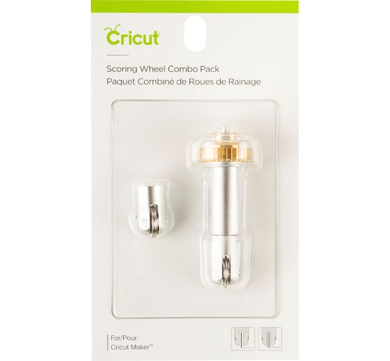 Cricut werktuig "Quickswap Tool - Scoring Wheel Tip" combo pack, 1 scoring tip en 1 dubbele scoring tip
