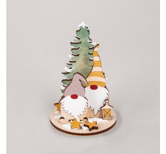 Houten bouwpakket "kabouter met denneboom"