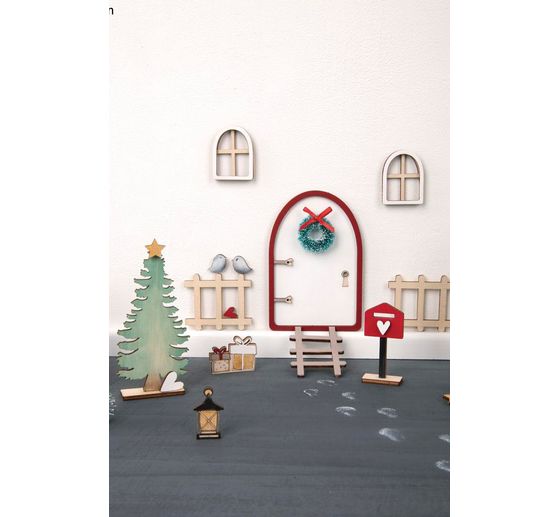 Wooden craft set "Secret Santa door Nisse"