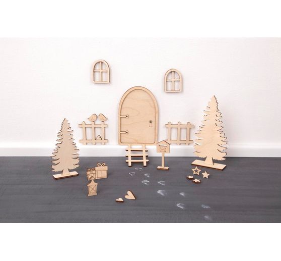 Wooden craft set "Secret Santa door Nisse"