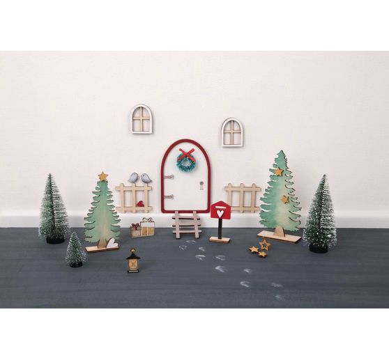 Wooden craft set "Secret Santa door Nisse"