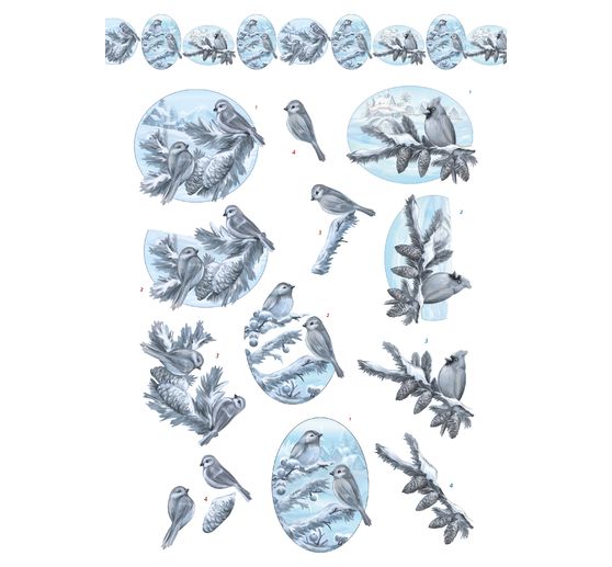  Livret de motifs 3D pré-estampés « Winter Charme » 