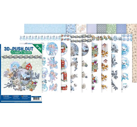  Livret de motifs 3D pré-estampés « Winter Charme » 