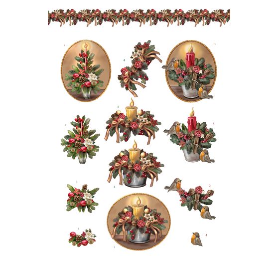 3D stansveldboek "Christmas Flowers"