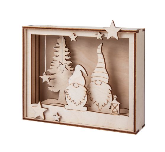 Wooden construction set motif frame "Secret Santa"