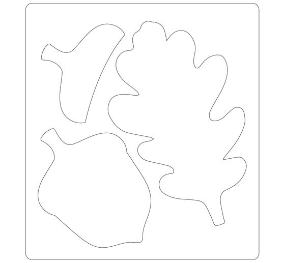 Sizzix Bigz punching template "Acorn & Oak Leaf"