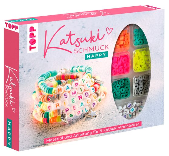 Katsuki Schmuckset mit Buchstabenperlen - Happy