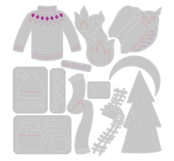 Sizzix Thinlits Stanzschablone "Cozy Woodland"