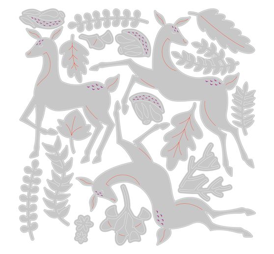 Sizzix Thinlits ponssjabloon "Delightful Deer"