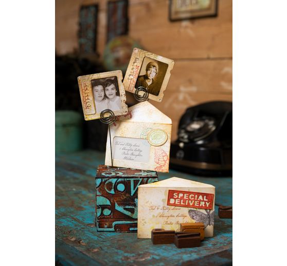 Gabarit d’estampe Sizzix Thinlits « Postale by Tim Holtz » 