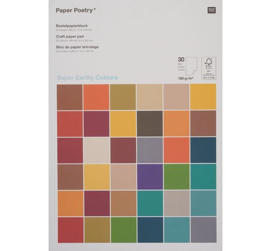 Bastelpapier-Block "Earthy Colours"