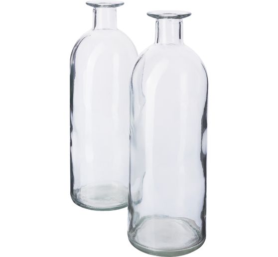 VBS Glazen vazen "Bottle", 2 stuks