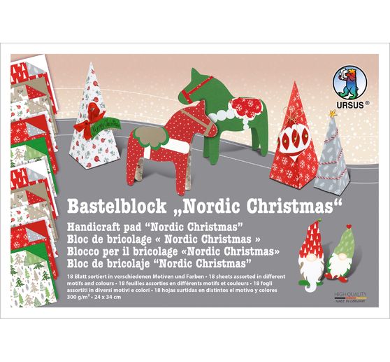 Ambachtelijk blok "Nordic Christmas"