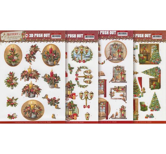 3D-Stanzbogen-Set "History of Christmas"