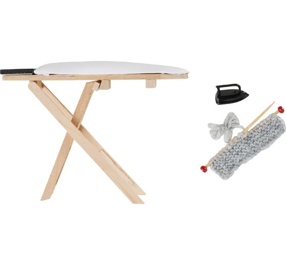 Secret Santa set "Ironing board, iron & knitting utensils"