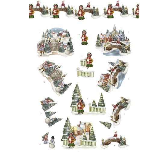 3D stansveldboek "Christmas Village" 