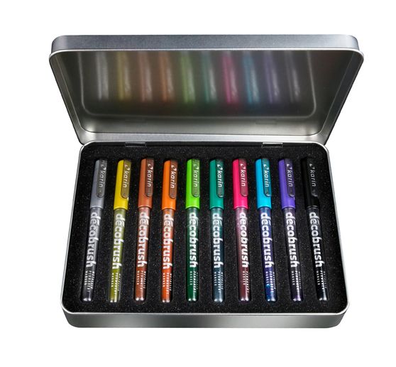 Karin Decobrush Metallic, 10 kleuren set