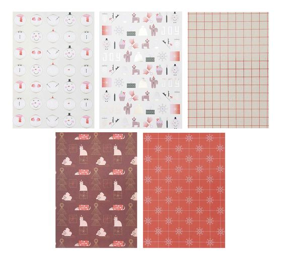 Bloc de papier à motifs « I love Christmas » 