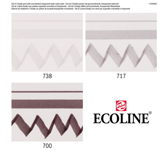 Talens Ecoline Duotip "Zwart-Grijs set"