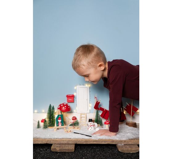 Mini-kit créatif porte de lutin « Bonhomme de neige » 