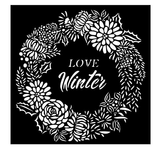 Stencil "Love Winter"