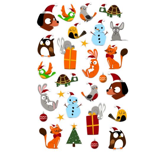 Sticker "Kerstmisdieren"