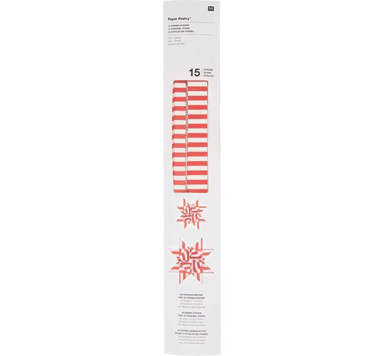 Bandes de papier « Stripes », rouge/blanc