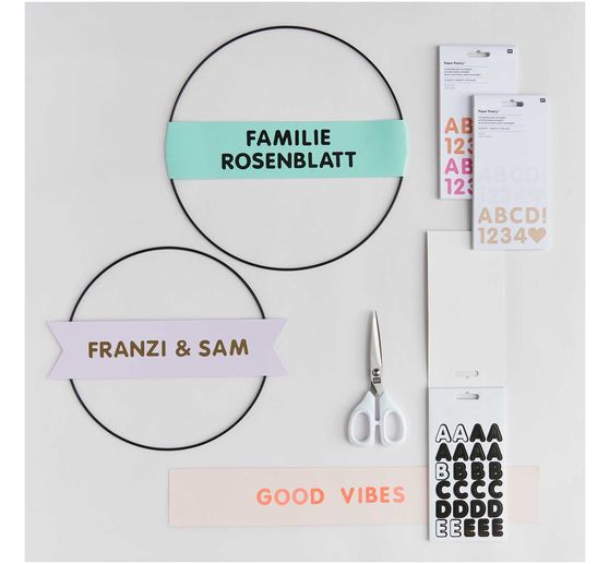 Sticker blok "Alphabet", Zwart/Goud