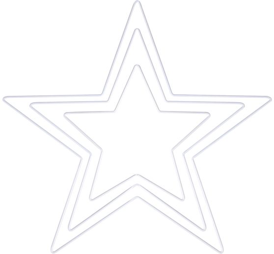 Metal ring "Star", set of 3, White