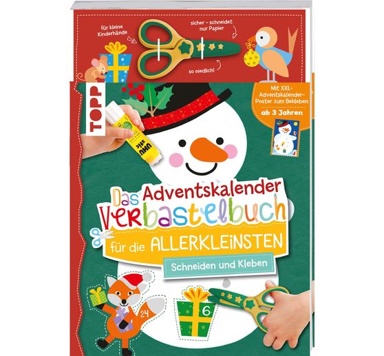 Livre « Das Adventskalender-Verbastelbuch für die Allerkleinsten. Schneiden und Kleben. Schneemann. Mit Schere » 