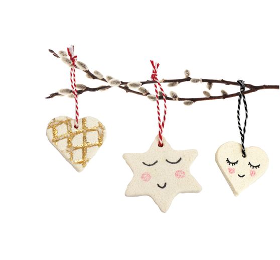 Creatieve set "Zoutdeeg hanger hart & ster"