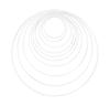 Anneaux en m&eacute;tal &laquo; Cercle &raquo;, 10 - 40 cm, set de 10, Blanc