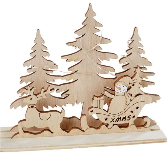 VBS Wooden building kit "Sleigh with snowman"