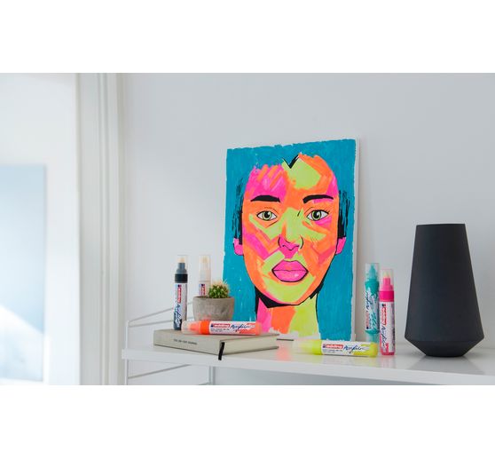 edding 5000 Acrylic "Acrylmarker - Neon", Breit, 5er-Set