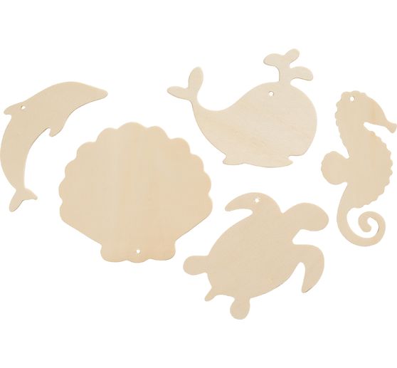 Decoratieve hanger "Zeedieren", 5 stuks