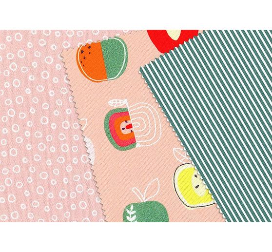 Assortiment de tissus Bea Lena « Pommes multicolores »