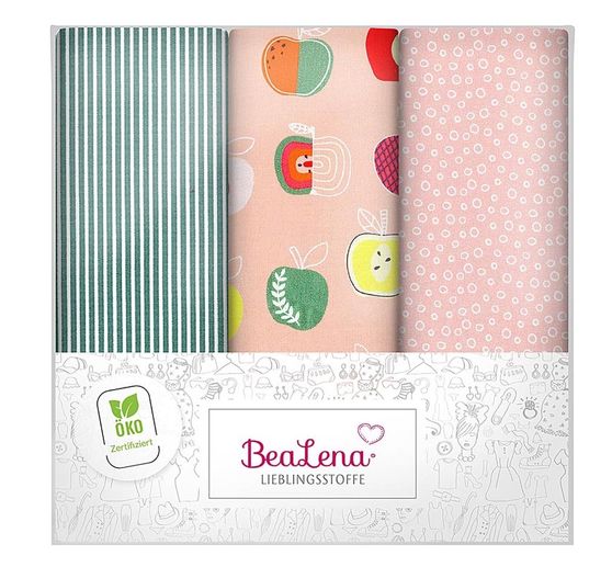 Assortiment de tissus Bea Lena « Pommes multicolores »