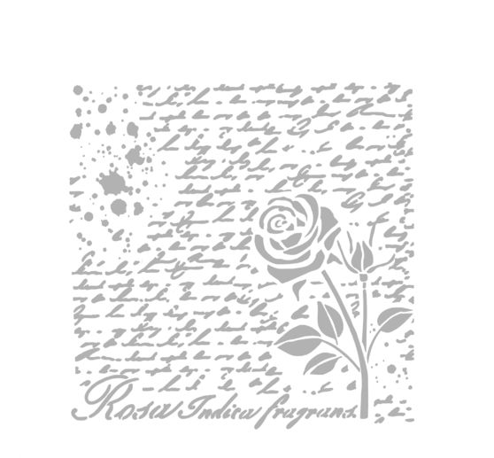 Stencil "Roses greeting"
