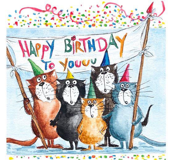 Servet "Cats Birthday"