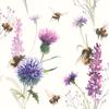 Servet "Hommels en bloemen"
