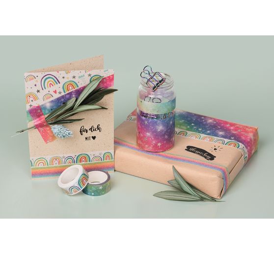 Deko Tapes "Pastell Rainbow Glitter"