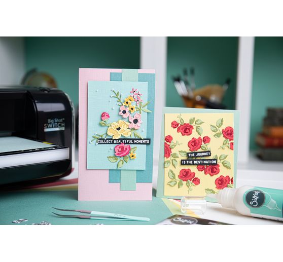 Sizzix Thinlits ponssjabloon "Brushstroke Flowers Mini by Tim Holtz"