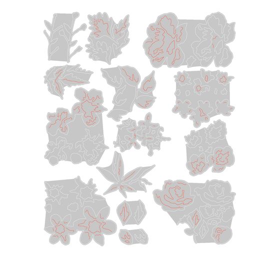 Sizzix Thinlits ponssjabloon "Brushstroke Flowers Mini by Tim Holtz"