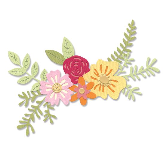 Sizzix Thinlits ponssjabloon "Floral Cluster" 