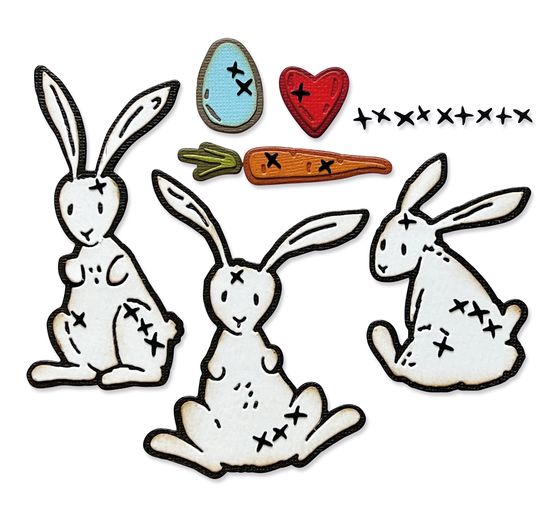 Sizzix Thinlits Stanzschablone "Bunny Stitch by Tim Holtz"